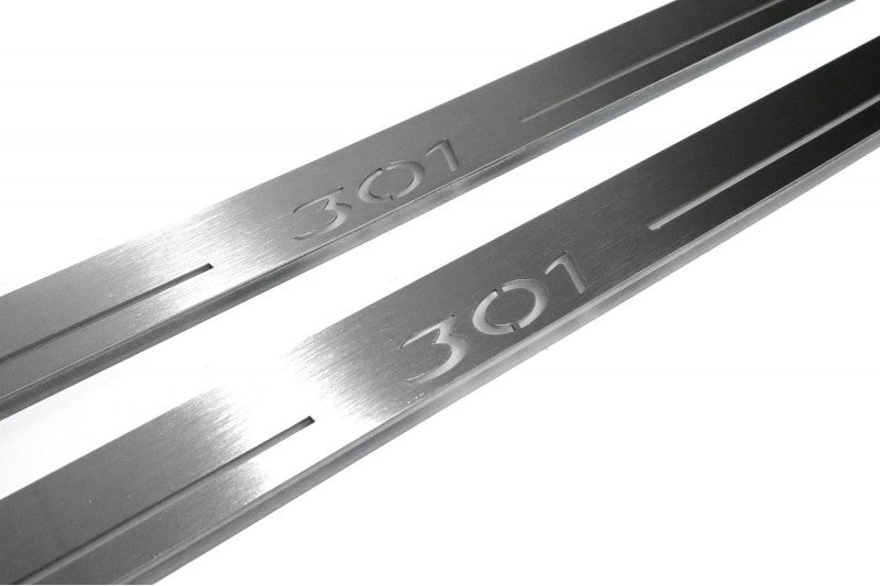 Peugeot 301 2012+ LED Door Sill With Logo 301 Peugeot Led Door Sills opdesign