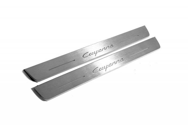 Porsche Cayenne Coupe 2019+ LED Sill With Logo Cayenne Porsche Led Door Sills opdesign