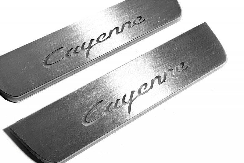 Porsche Cayenne Coupe 2019+ LED Sill With Logo Cayenne Porsche Led Door Sills opdesign