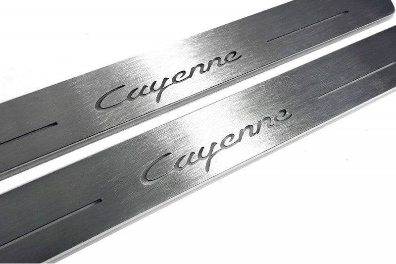 Porsche Cayenne Coupe 2019+ LED Sill With Logo Cayenne Porsche Led Door Sills opdesign