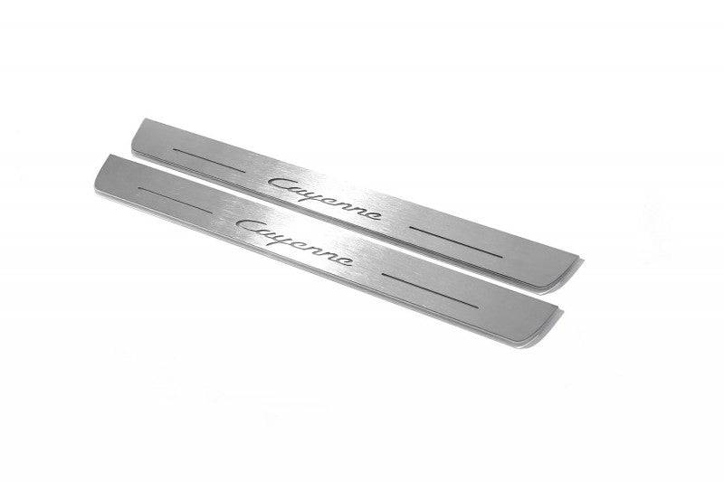 Porsche Cayenne Coupe 2019+ LED Sill With Logo Cayenne Porsche Led Door Sills opdesign