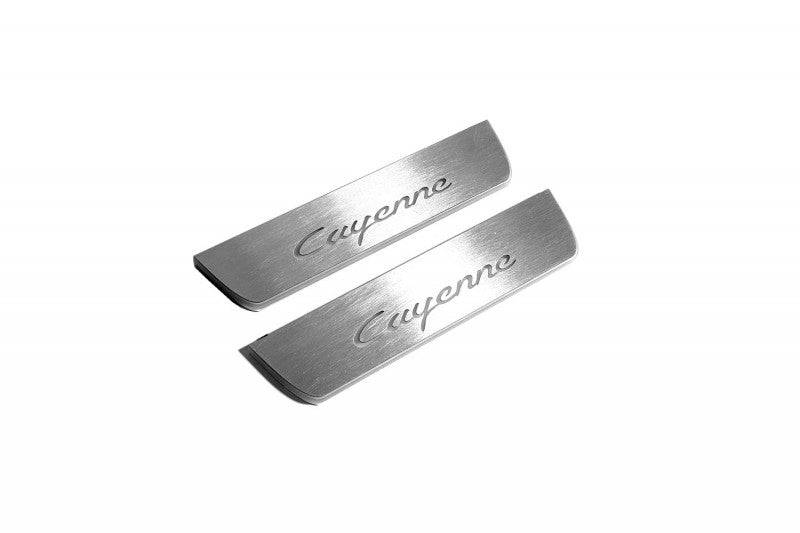 Porsche Cayenne Coupe 2019+ LED Sill With Logo Cayenne Porsche Led Door Sills opdesign