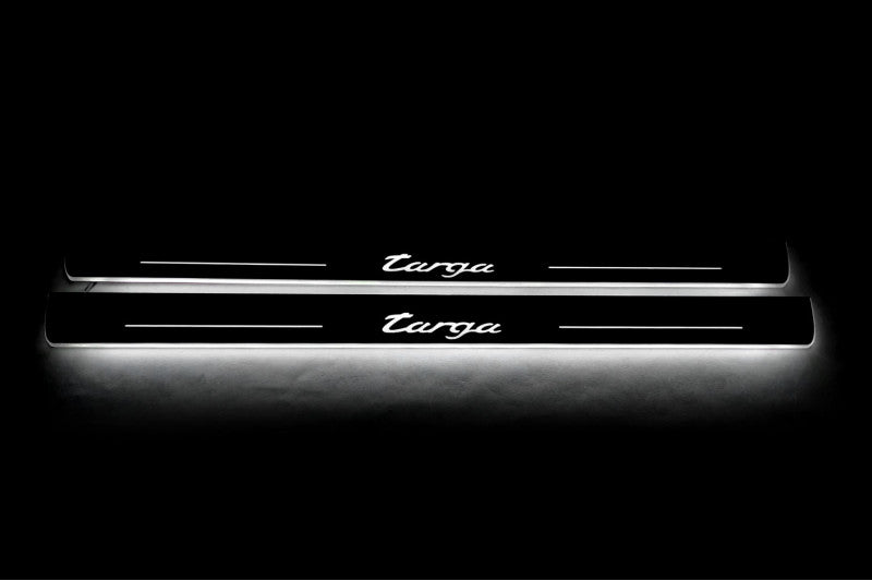 Porsche 911 (997) GT1 2004-2012 LED Door Sill With Logo Targa Porsche Led Door Sills opdesign