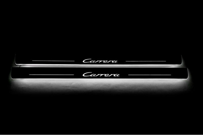 Porsche 911 (997) GT1 2004-2012 LED Door Sills PRO With Logo Carrera Porsche Led Door Sills opdesign