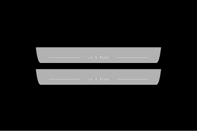 Renault Scenic III 2009-2016 LED Door Sills PRO With Logo Scenic Renault Led Door Sills opdesign