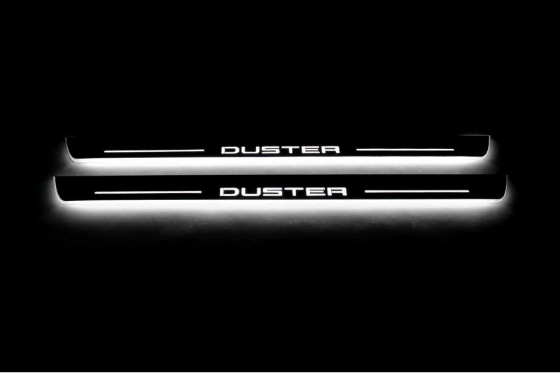 Renault Duster I 2010-2018 Car Door Sill With Logo Duster Renault Led Door Sills opdesign
