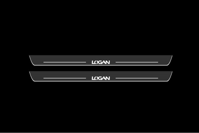 Renault Logan I 2004-2013 Door Sills Light With Logo Logan Renault Led Door Sills opdesign