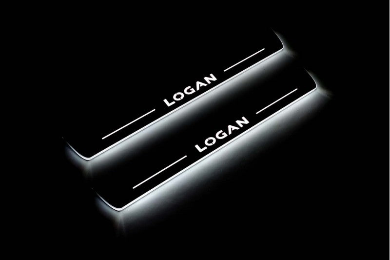 Renault Logan II 2013-2020 Led Door Sills With Logo Logan Renault Led Door Sills opdesign