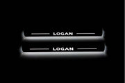 Renault Logan II 2013-2020 Led Door Sills With Logo Logan Renault Led Door Sills opdesign