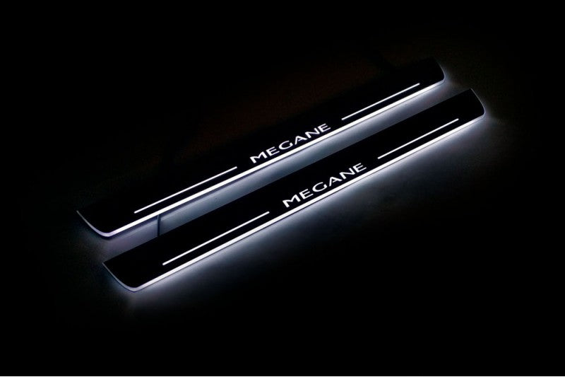 Renault Megane III 2009-2015 Door Sill Led Plate With Logo Megane Renault Led Door Sills opdesign