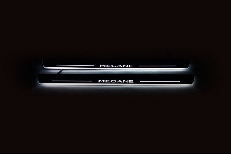 Renault Megane III 2009-2015 Door Sill Led Plate With Logo Megane Renault Led Door Sills opdesign
