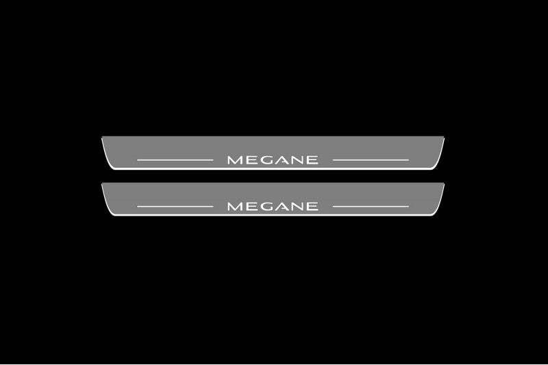 Renault Megane IV 2015+ Auto Door Sill Plates With Logo Megane Renault Led Door Sills opdesign