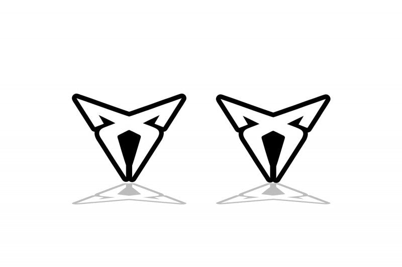 Seat emblem for fenders with Cupra logo Seat emblems decoinfabric BLACK WHITE