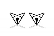 Seat emblem for fenders with Cupra logo Seat emblems decoinfabric BLACK WHITE