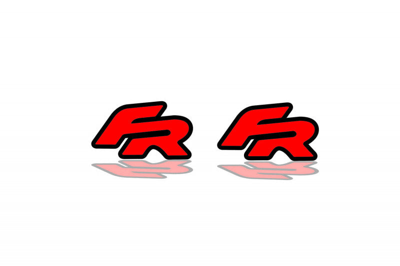 Seat emblem for fenders with FR logo Seat emblems decoinfabric BLACK RED