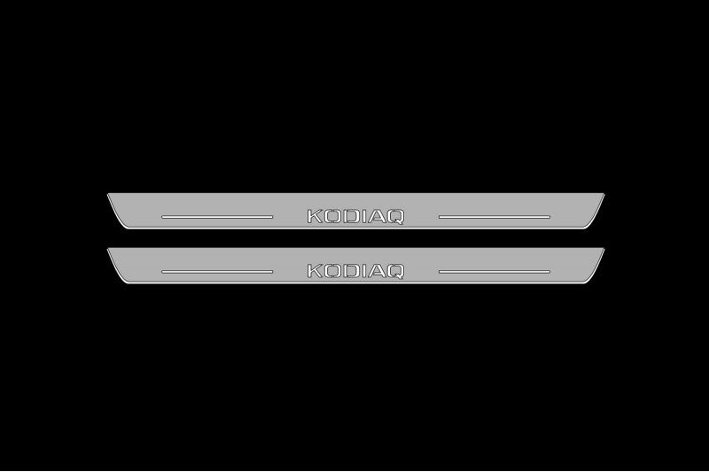 Skoda Kodiaq 2016+LED Door Sill With Logo Kodiaq