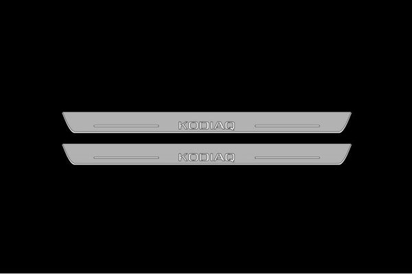 Skoda Kodiaq 2016+LED-Einstiegsleiste mit Logo Kodiaq