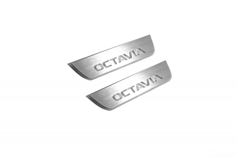 Skoda Octavia III (A7) 2013-2020 Auto Door Sills With Logo Octavia Skoda Led Door Sills opdesign