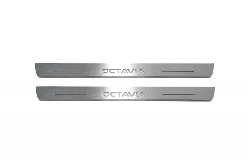 Skoda Octavia III (A7) 2013-2020 Auto Door Sills With Logo Octavia Skoda Led Door Sills opdesign