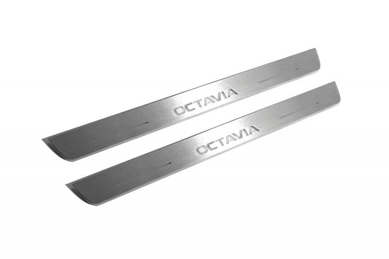 Skoda Octavia III (A7) 2013-2020 Auto Door Sills With Logo Octavia Skoda Led Door Sills opdesign