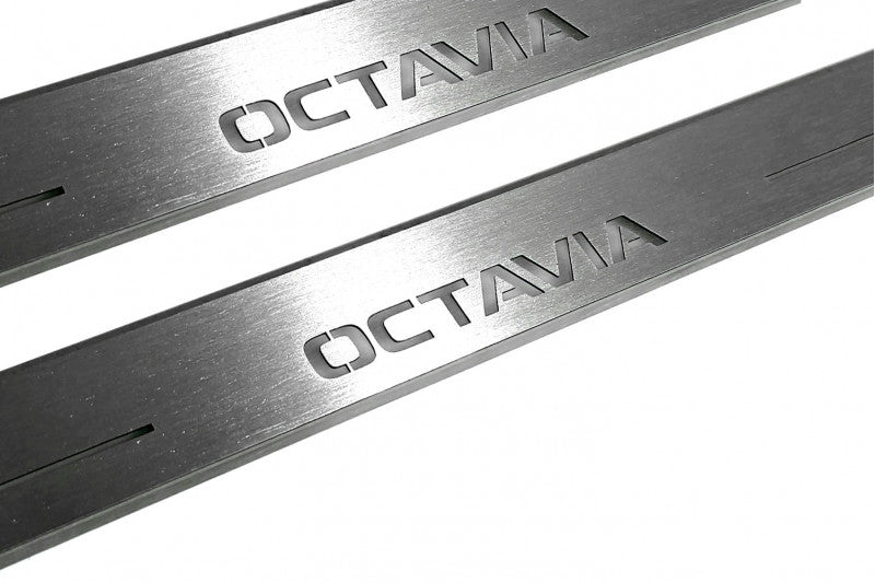 Skoda Octavia III (A7) 2013-2020 Auto Door Sills With Logo Octavia Skoda Led Door Sills opdesign