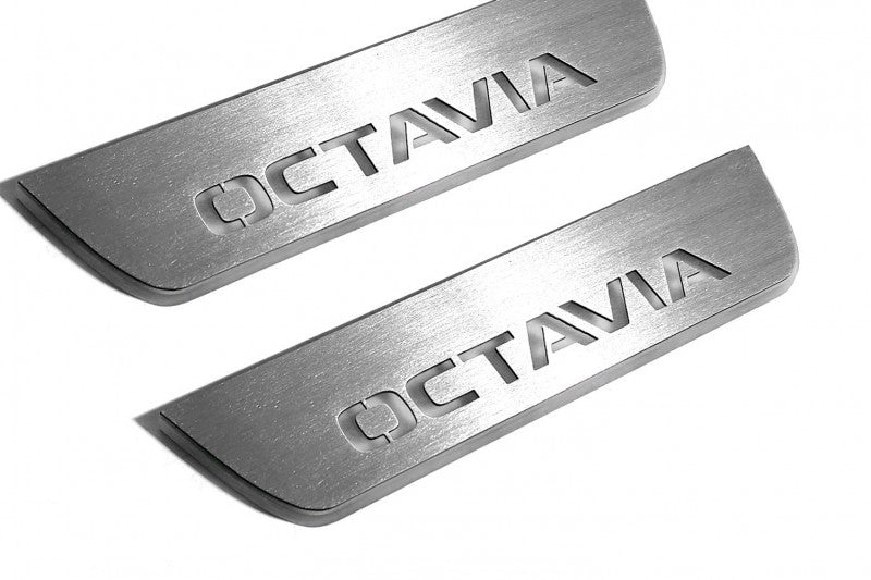 Skoda Octavia III (A7) 2013-2020 Auto Door Sills With Logo Octavia Skoda Led Door Sills opdesign