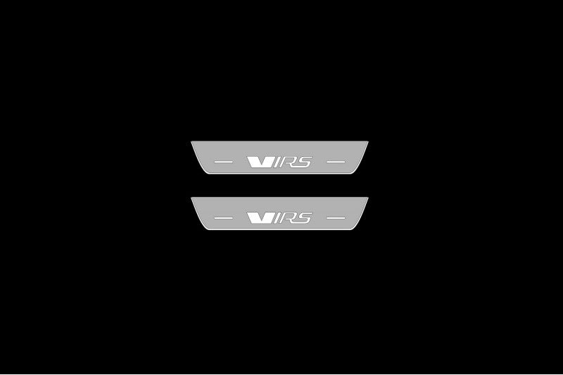 Skoda Octavia III (A7) 2013-2020 Door Sill Protectors With Logo VRS Skoda Led Door Sills opdesign