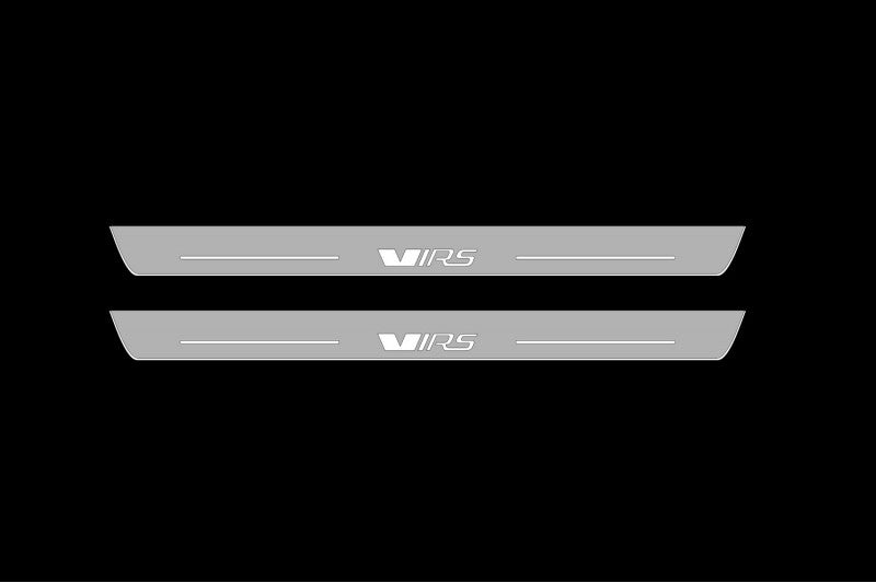 Skoda Octavia III (A7) 2013-2020 Door Sill Protectors With Logo VRS Skoda Led Door Sills opdesign