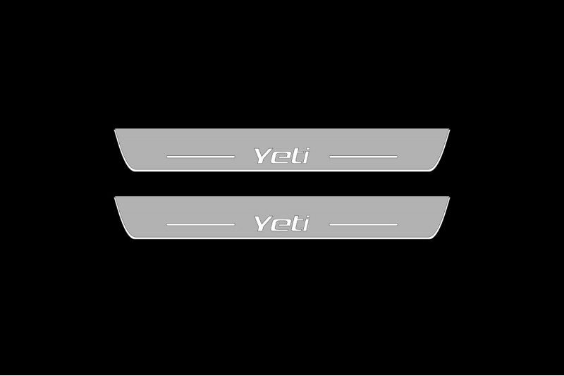 Skoda Yeti Auto Door Sill Plates With Logo Yeti - decoinfabric
