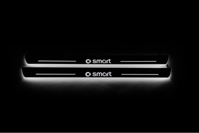 Smart Fortwo III 2014+ LED Door Sill With Logo Smart Smart Led Door Sills opdesign