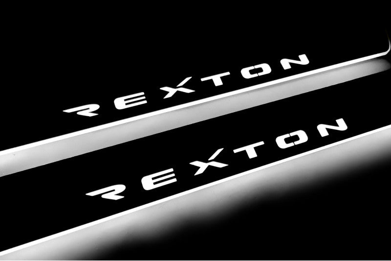 SsangYong Rexton II LED Door Sills PRO With Logo Rexton - decoinfabric