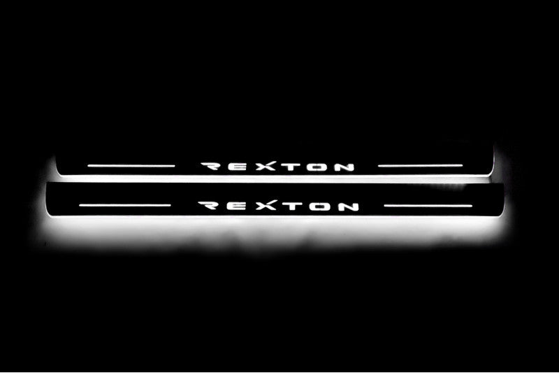 SsangYong Rexton II 2006-2012 LED Door Sills PRO With Logo Rexton (Copy) SsangYong Led Door Sills opdesign