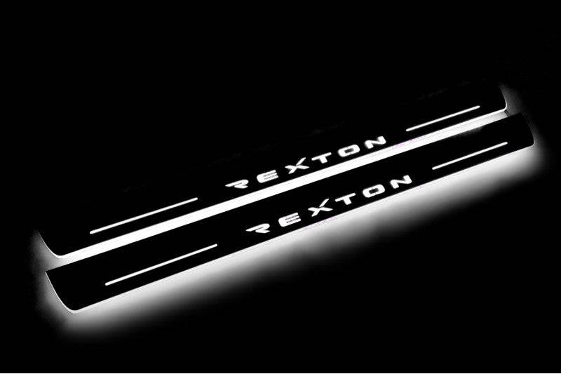 SsangYong Rexton II 2006-2012 LED Door Sills PRO With Logo Rexton (Copy) SsangYong Led Door Sills opdesign