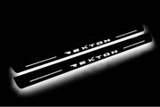 SsangYong Rexton II 2006-2012 LED Door Sills PRO With Logo Rexton SsangYong Led Door Sills opdesign