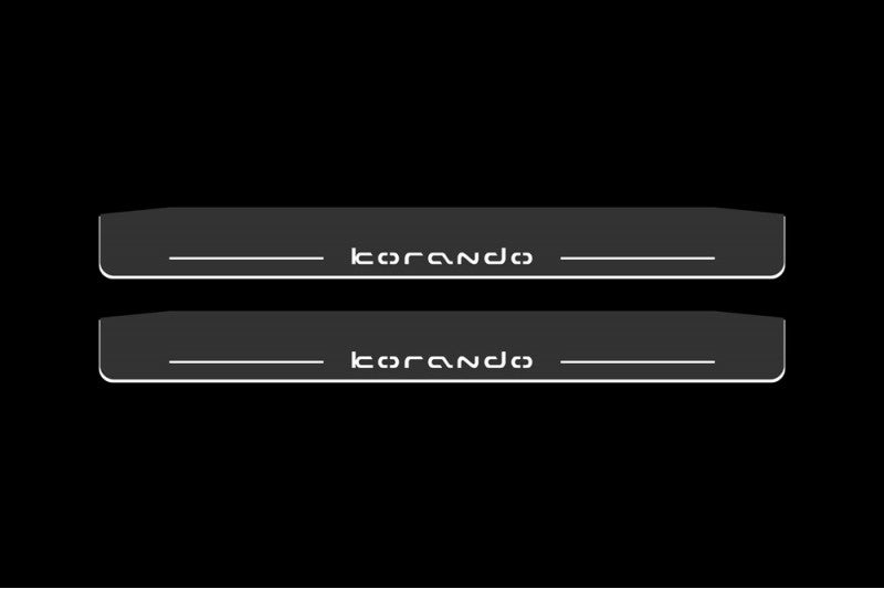 SsangYong Korando 2010-2019 Car Sill With Logo Korando SsangYong Led Door Sills opdesign