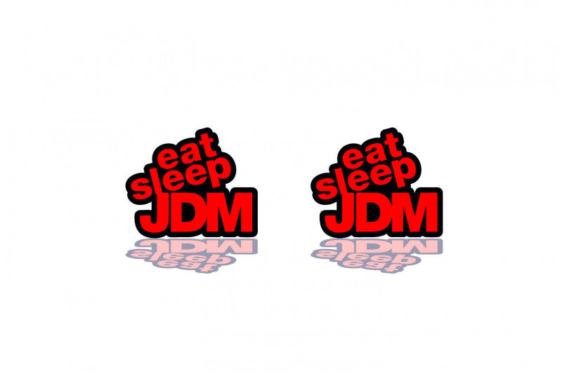 Emblem (badges) for fenders with JDM logo (type 3) Subaru emblems decoinfabric BLACK RED