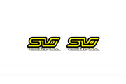 Emblem (badges) for fenders with SLO logo Subaru emblems decoinfabric BLACK YELLOW