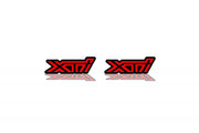 Emblem (badges) for fenders with XTI logo Subaru emblems decoinfabric BLACK RED