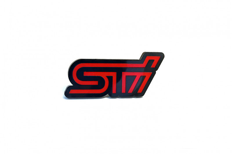 Subaru Radiator grille emblem with STI logo - decoinfabric