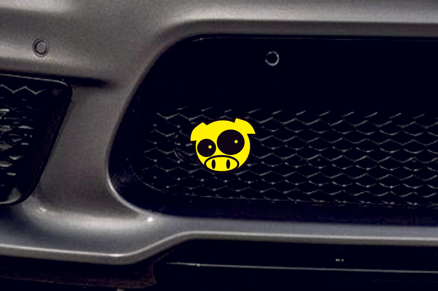 Radiator grille emblem with Subaru Pig logo Subaru emblems decoinfabric