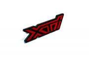 Radiator grille emblem with XTI logo Subaru emblems decoinfabric BLACK RED