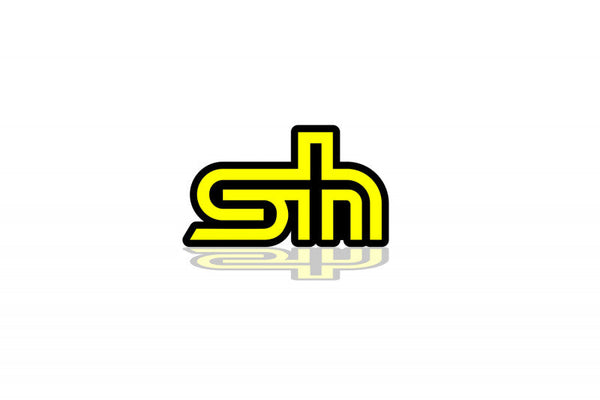 Subaru tailgate trunk rear emblem with SH logo