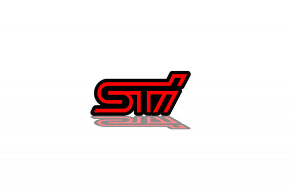Subaru tailgate trunk rear emblem with STI logo