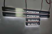 Subaru Forester IV 2012-2018 Led Door Sills With Forester Logo Subaru Led Door Sills opdesign