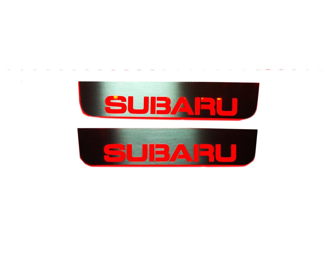 Subaru Forester IV 2012-2018 Led Door Sills With Forester Logo Subaru Led Door Sills opdesign