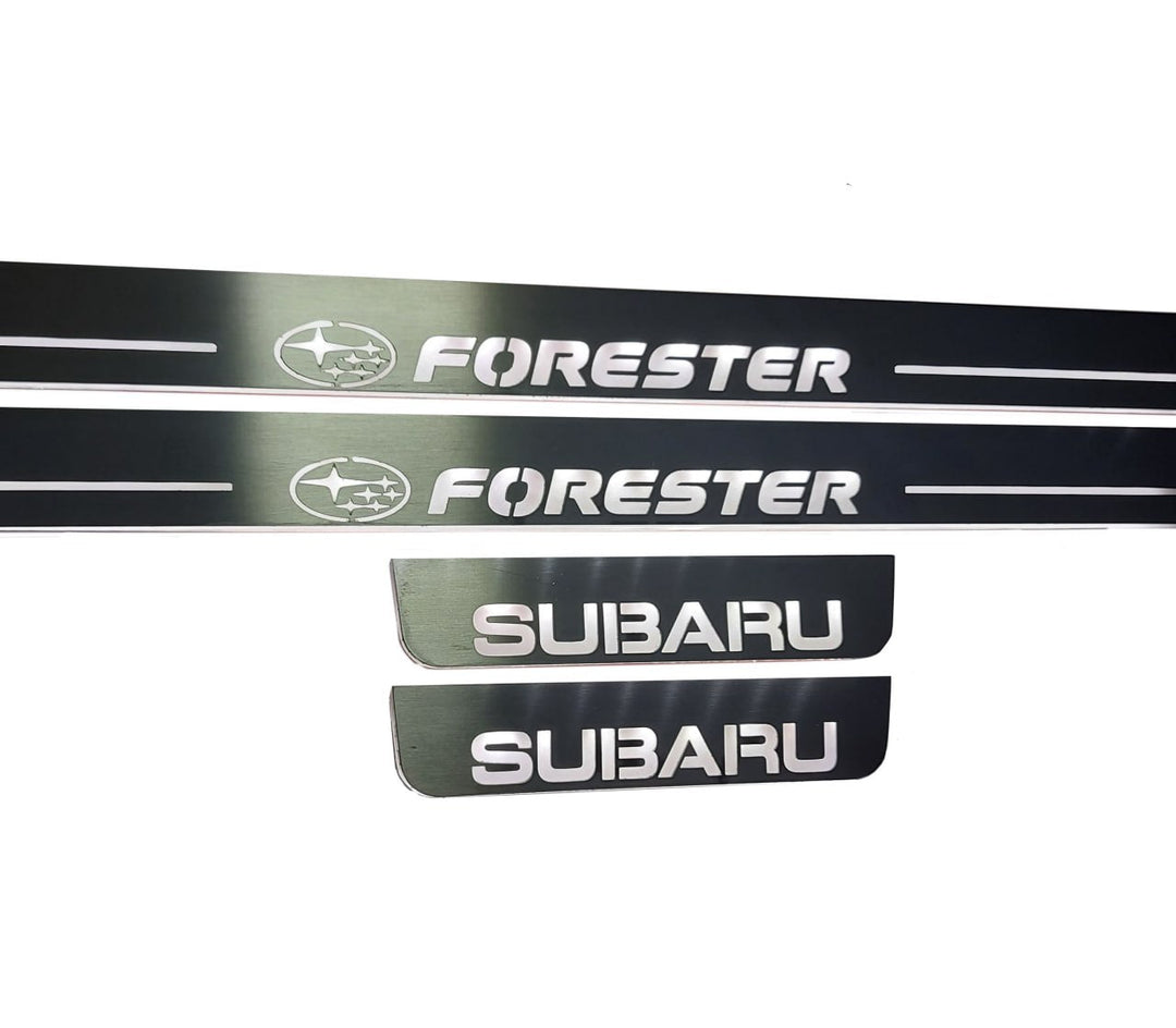 Subaru Forester IV 2012-2018 Led Door Sills With Forester Logo Subaru Led Door Sills opdesign