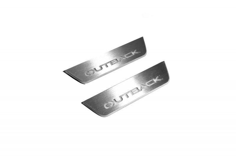 Subaru Outback VI 2019+ Led Door Sills With Logo Outback Subaru Led Door Sills opdesign