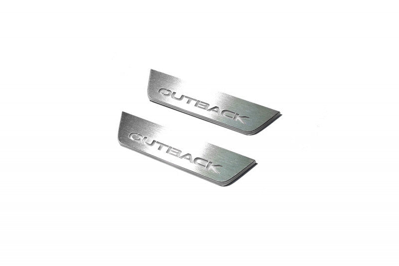 Subaru Outback VI 2019+ Led Door Sills With Logo Outback Subaru Led Door Sills opdesign