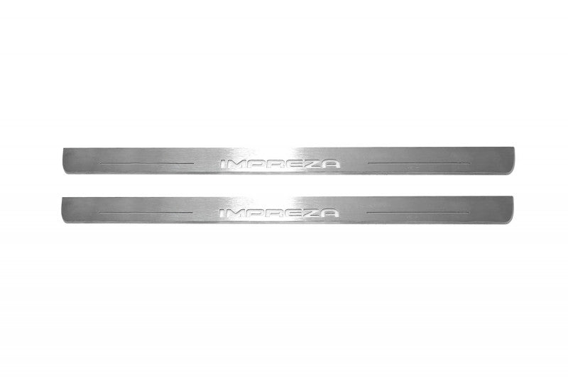 Subaru Impreza III 2007-2014 LED Door Sills With Logo Impreza Subaru Led Door Sills opdesign