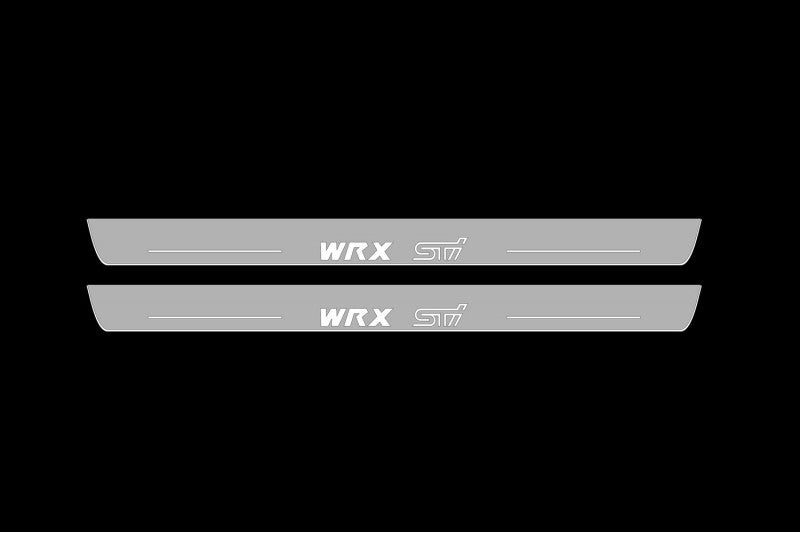 Subaru Impreza III 2007-2014 LED Door Sills Protectors With Logo WRX STI Subaru Led Door Sills opdesign